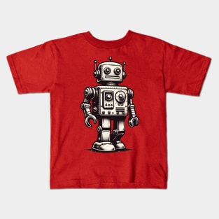 vintage retro robot Kids T-Shirt